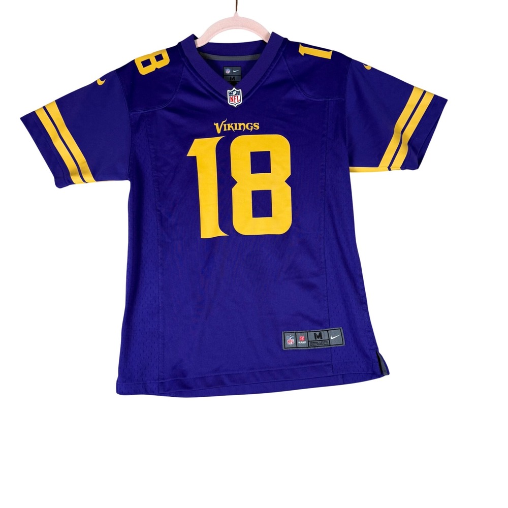Nike Minnesota Vikings Justin Jefferson 18 Youth Medium Jersey Purple NFL